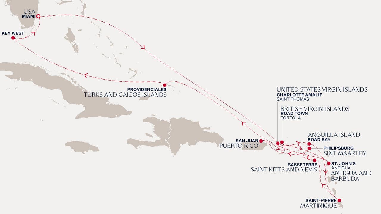 15 nights Caribbean cruise on EXPLORA III 
from 🇺🇸 Miami 