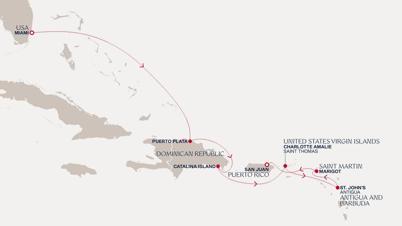 7 nights Caribbean cruise on EXPLORA II 
from 🇺🇸 Miami to 🇵🇷 San Juan 