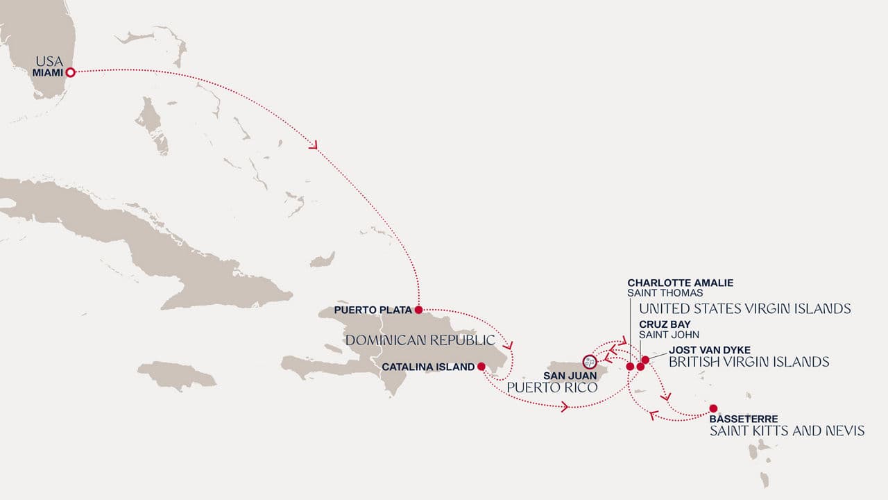 8 nights Caribbean cruise on EXPLORA I 
from 🇺🇸 Miami to 🇵🇷 San Juan 