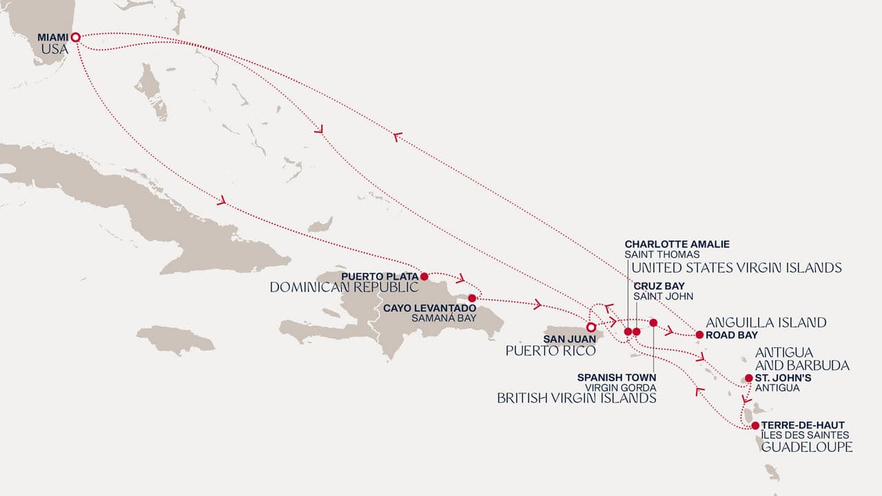 16 nights Caribbean cruise on EXPLORA III 
from 🇺🇸 Miami to 🇵🇷 San Juan 