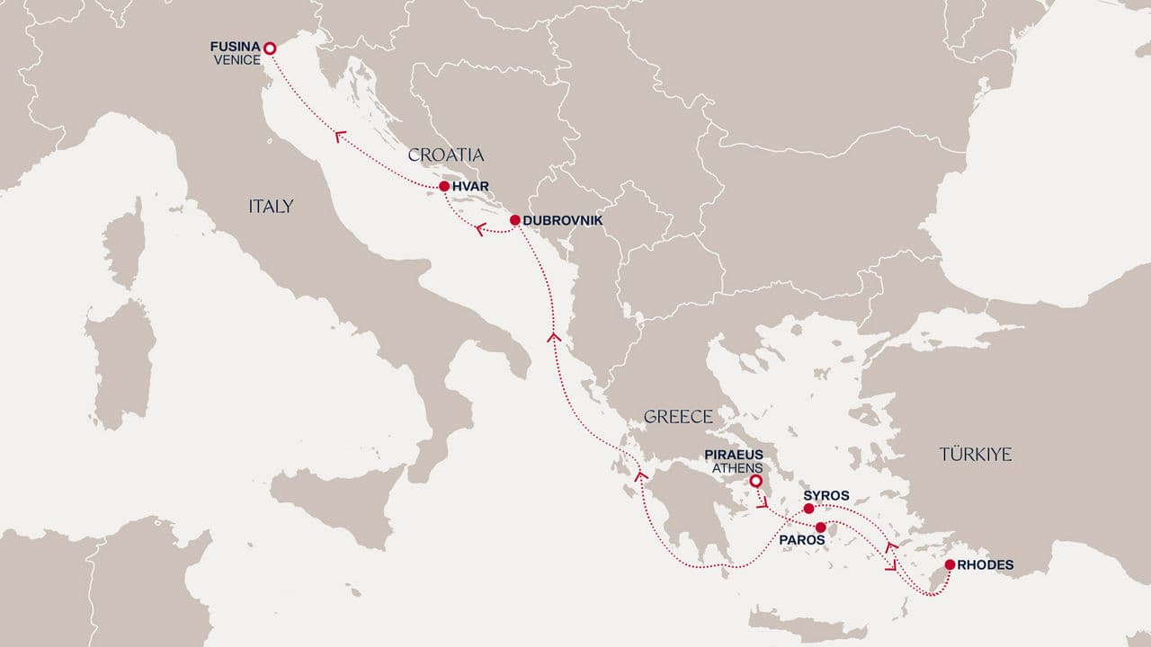 7 nights Mediterranean cruise on EXPLORA II 
from 🇬🇷 Piraeus to 🇮🇹 Fusina 