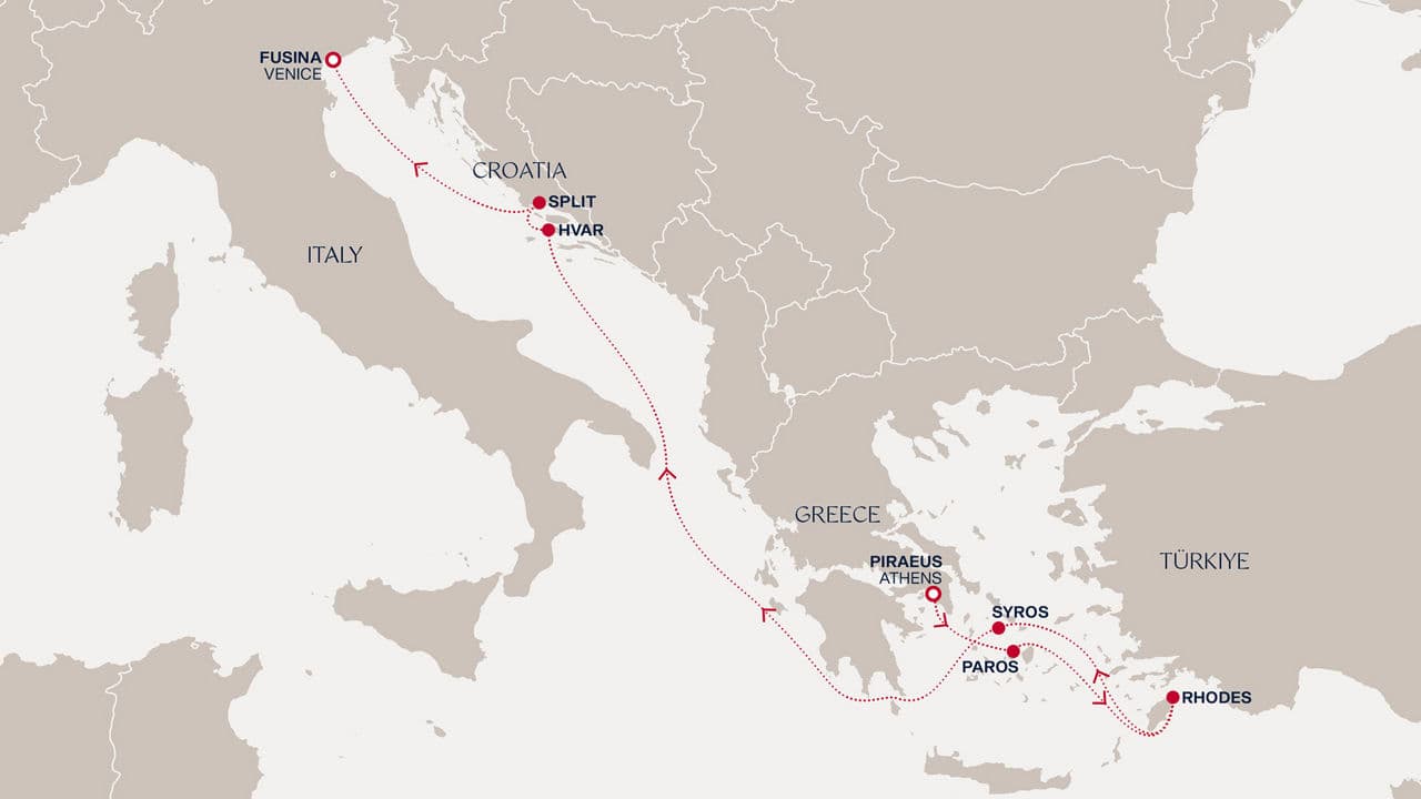 7 nights Mediterranean cruise on EXPLORA II 
from 🇬🇷 Piraeus to 🇮🇹 Fusina 