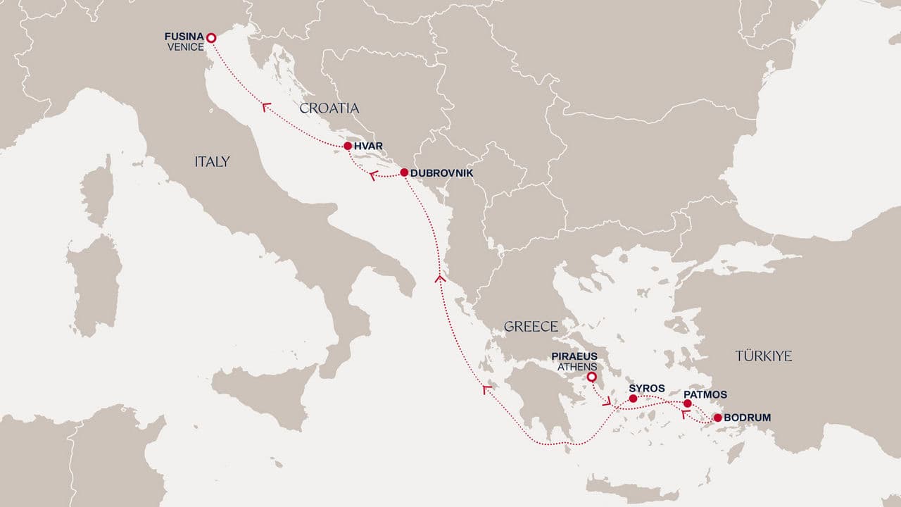 7 nights Mediterranean cruise on EXPLORA II 
from 🇬🇷 Piraeus to 🇮🇹 Fusina 