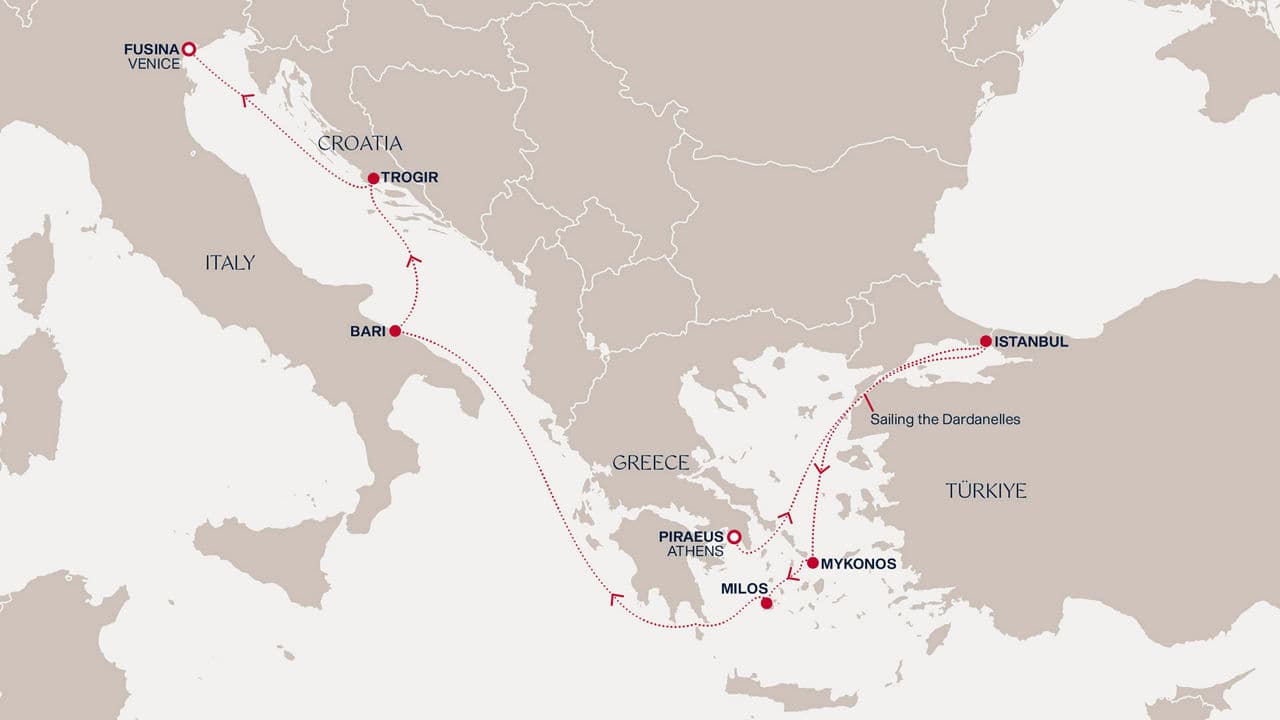 9 nights Mediterranean cruise on EXPLORA II 
from 🇬🇷 Piraeus to 🇮🇹 Fusina 