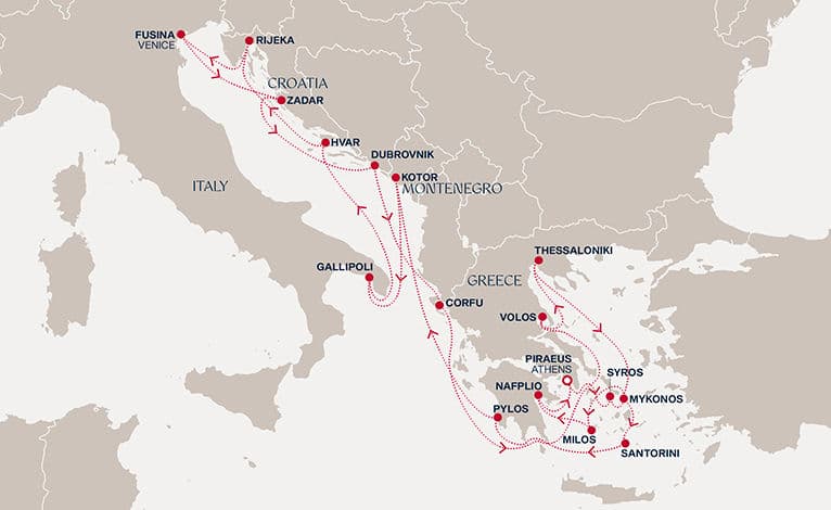 21 nights Mediterranean cruise on EXPLORA II 
from 🇬🇷 Piraeus 