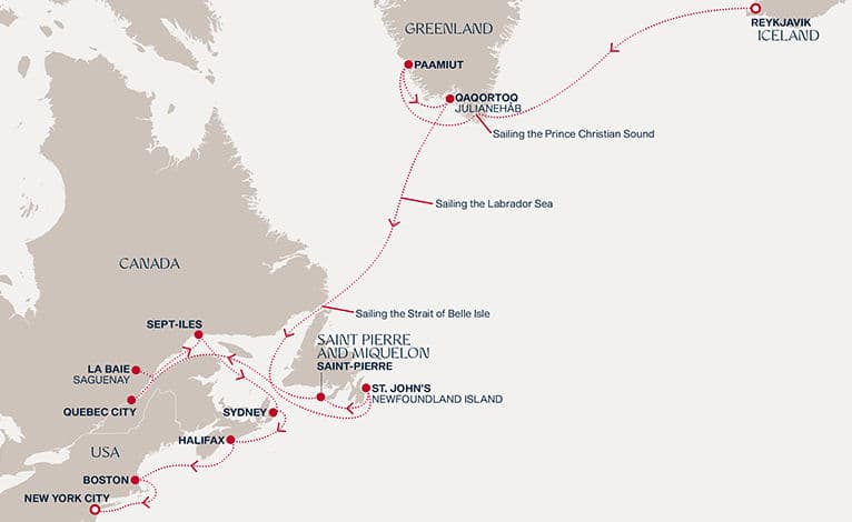 21 nights Transatlantic cruise on EXPLORA IV 
from 🇮🇸 Reykjavík to 🇺🇸 New York 