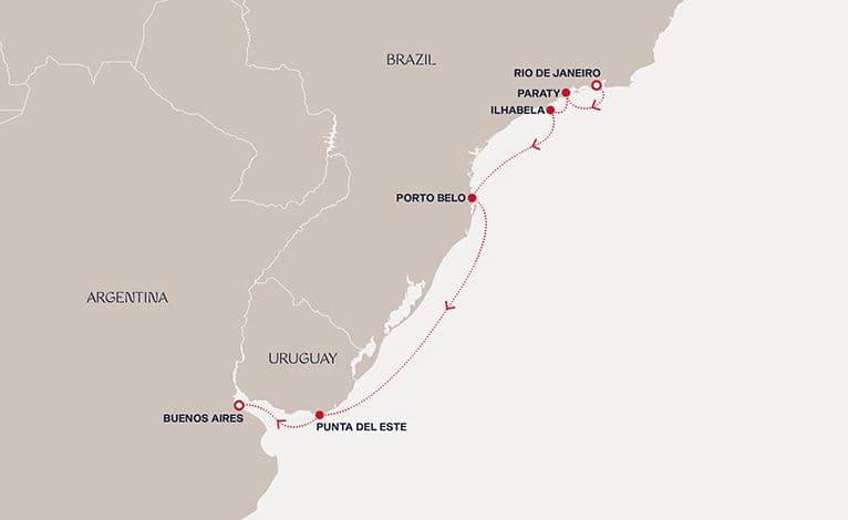 7 nights South American cruise on EXPLORA I 
from 🇧🇷 Rio de Janeiro to 🇦🇷 Buenos Aires 