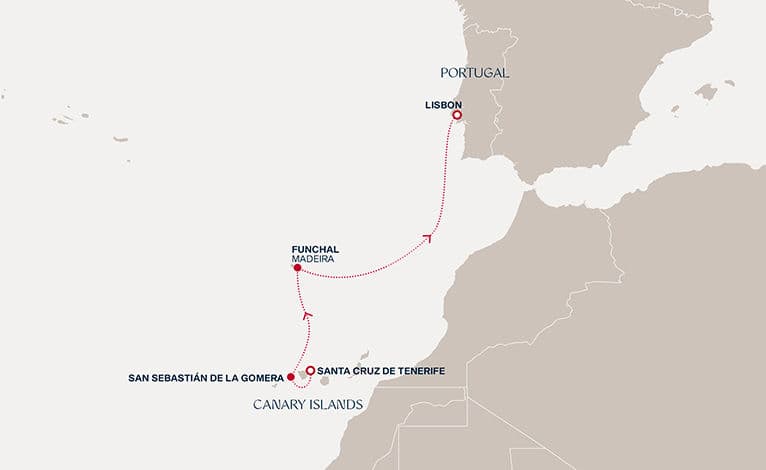 5 nights Mediterranean cruise on EXPLORA II 
from 🇪🇸 Santa Cruz de Tenerife to 🇵🇹 Lisbon 