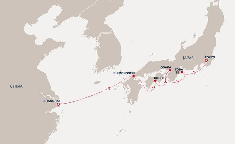 6 nights cruise on EXPLORA III 
from 🇨🇳 Shanghai to 🇯🇵 Tokyo 