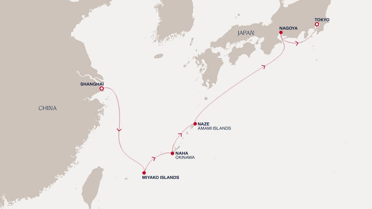 8 nights cruise on EXPLORA III 
from 🇨🇳 Shanghai to 🇯🇵 Tokyo 