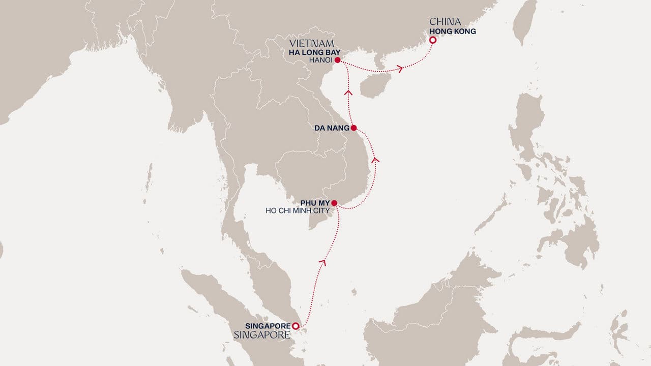 7 nights cruise on EXPLORA III 
from 🇸🇬 Singapore to 🇭🇰 Hong Kong 