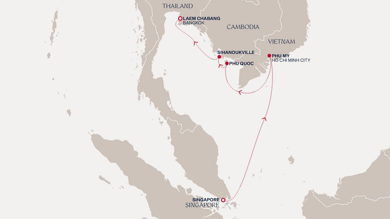 7 nights cruise on EXPLORA III 
from 🇸🇬 Singapore to 🇹🇭 Laem Chabang 