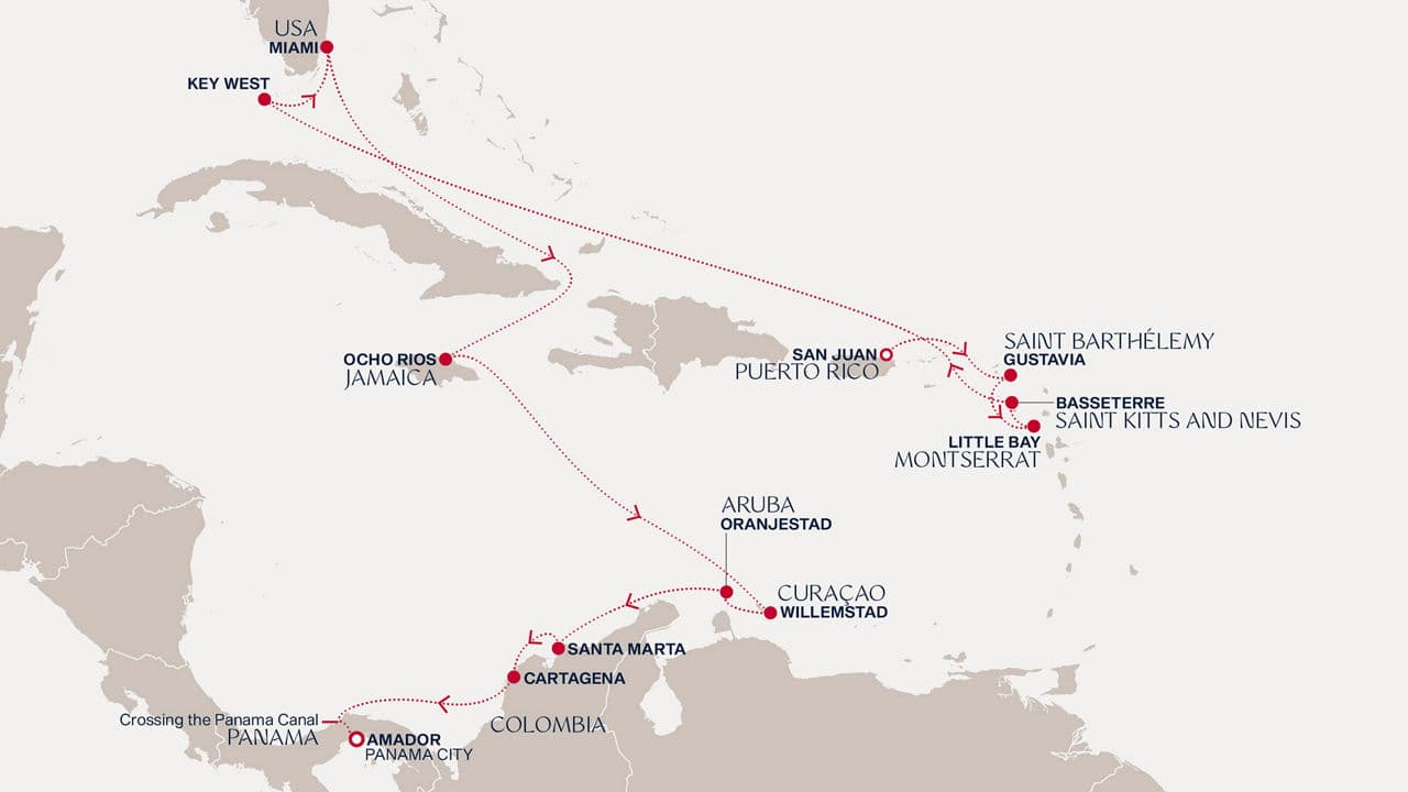 17 nights Caribbean cruise on EXPLORA III 
from 🇵🇷 San Juan to 🇵🇦 Fuerte Amador 