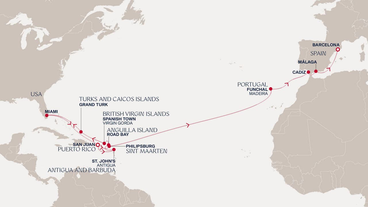 23 nights Transatlantic cruise on EXPLORA I 
from 🇵🇷 San Juan to 🇪🇸 Barcelona 