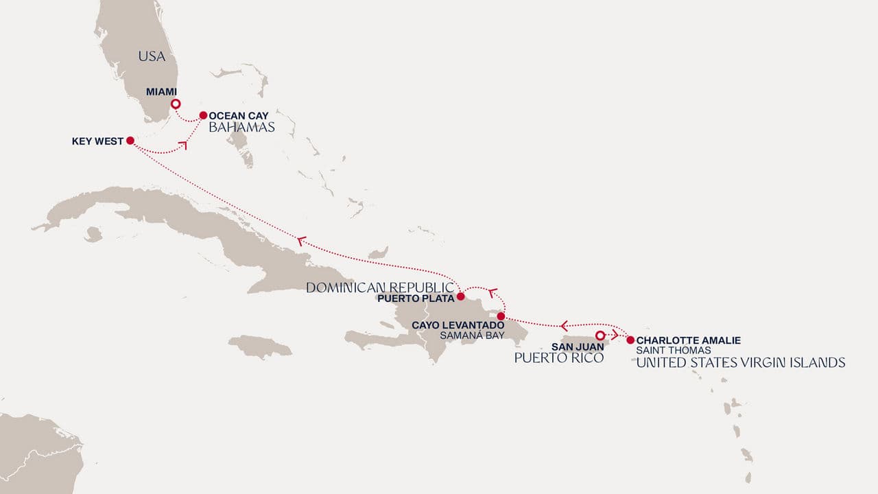 7 nights Caribbean cruise on EXPLORA IV 
from 🇵🇷 San Juan to 🇺🇸 Miami 