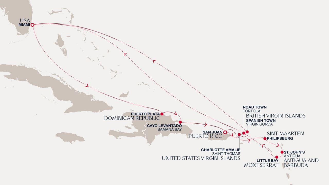 16 nights Caribbean cruise on EXPLORA I 
from 🇵🇷 San Juan to 🇺🇸 Miami 