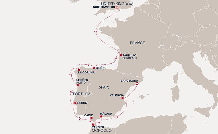 14 nights Mediterranean cruise on EXPLORA IV 
from 🇬🇧 Southampton to 🇪🇸 Barcelona 