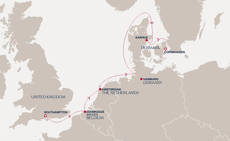 7 nights North European cruise on EXPLORA V 
from 🇬🇧 Southampton to 🇩🇰 Copenhagen 