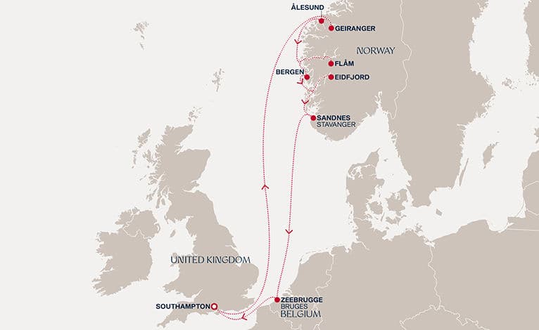 11 nights North European cruise on EXPLORA IV 
from 🇬🇧 Southampton 