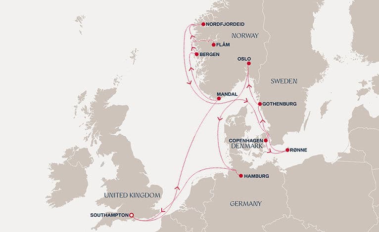 14 nights North European cruise on EXPLORA IV 
from 🇬🇧 Southampton 
