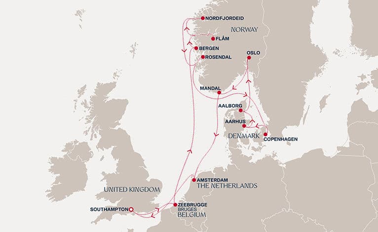 16 nights North European cruise on EXPLORA IV 
from 🇬🇧 Southampton 