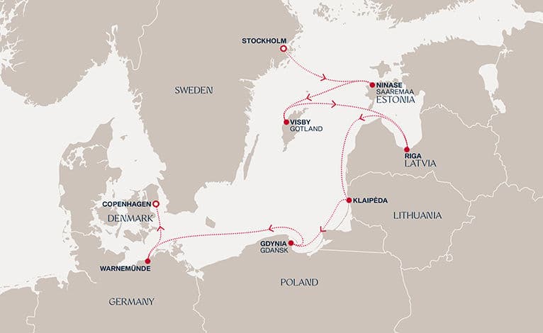 8 nights North European cruise on EXPLORA V 
from 🇸🇪 Stockholm to 🇩🇰 Copenhagen 