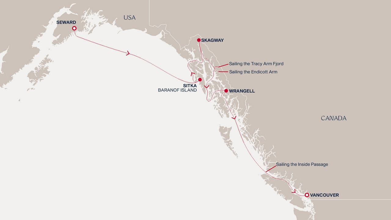 7 nights Alaskan cruise on EXPLORA III 
from 🇺🇸 Anchorage (Seward) to 🇨🇦 Vancouver 