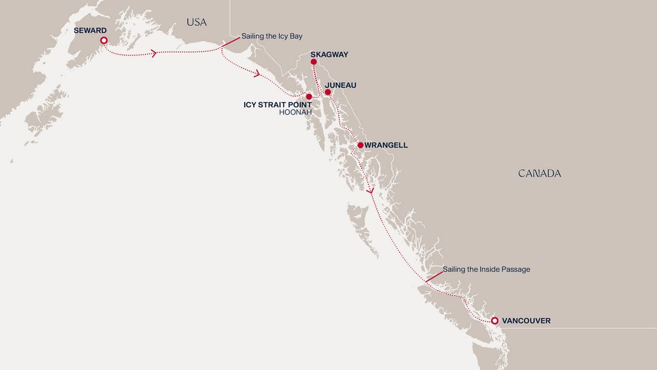 7 nights Alaskan cruise on EXPLORA III 
from 🇺🇸 Anchorage (Seward) to 🇨🇦 Vancouver 