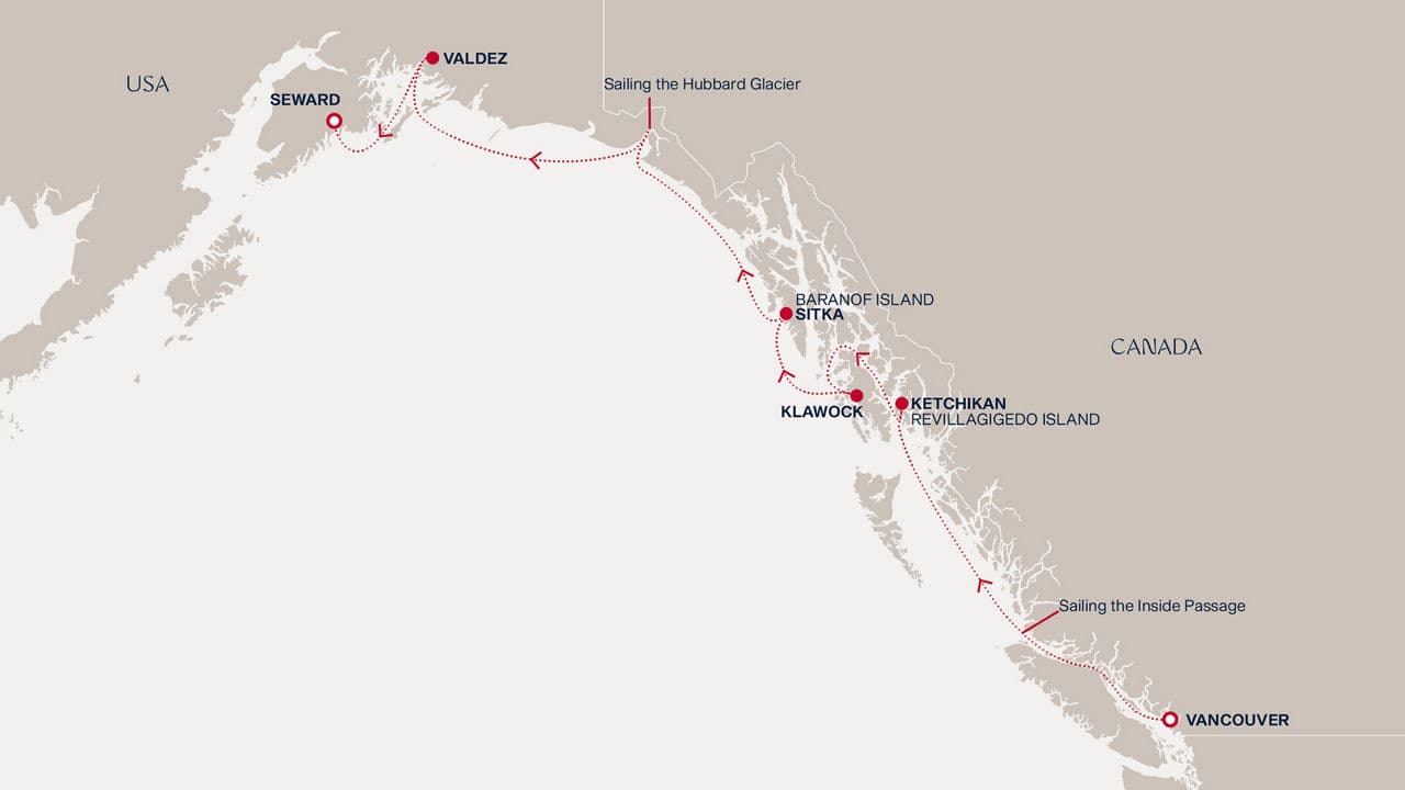 7 nights Alaskan cruise on EXPLORA III 
from 🇨🇦 Vancouver to 🇺🇸 Anchorage (Seward) 