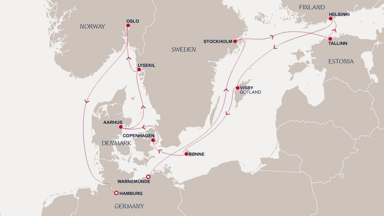 13 nights North European cruise on EXPLORA IV 
from 🇩🇪 Warnemünde to 🇩🇪 Hamburg 