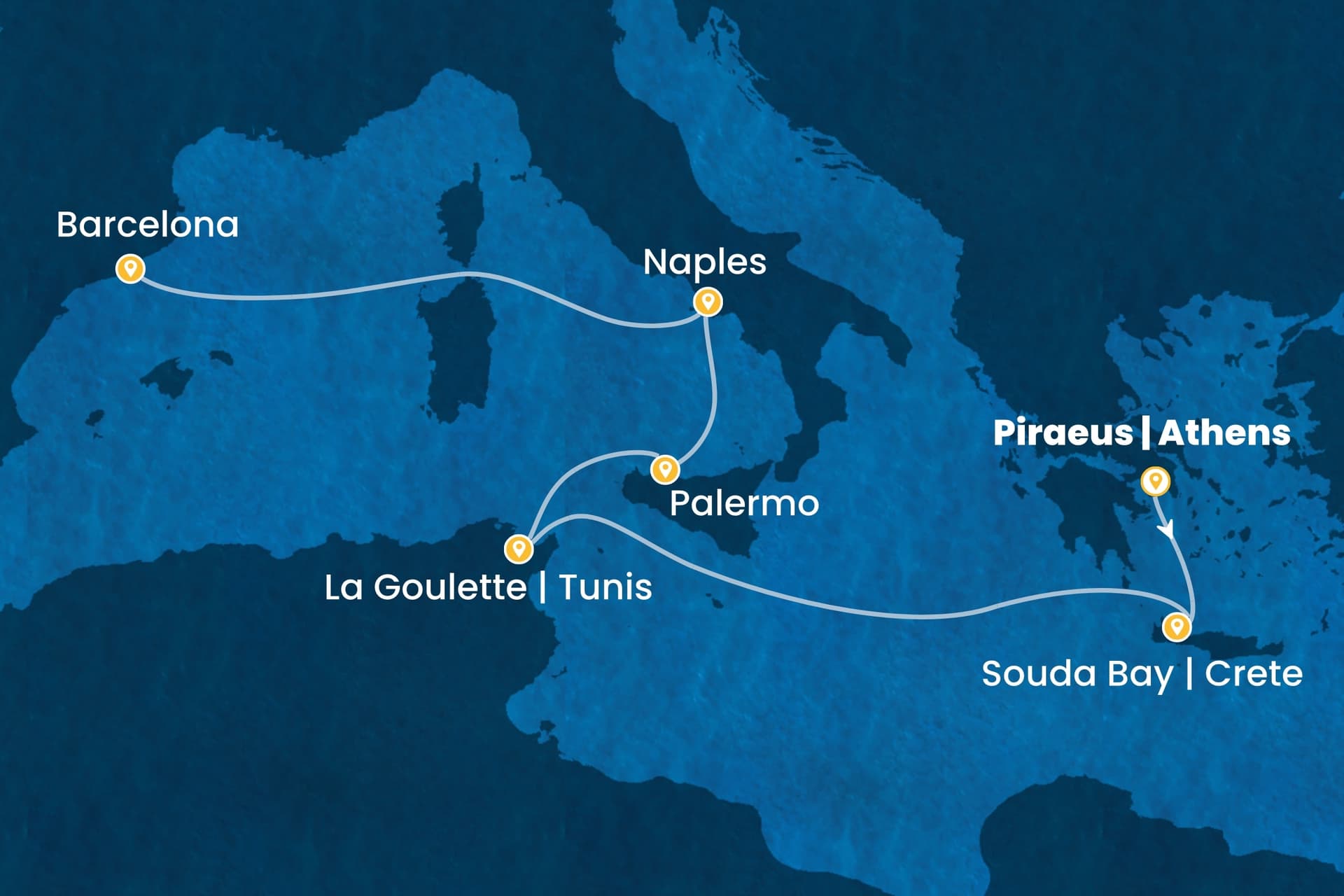 7 nights cruise on Costa Pacifica 
from 🇬🇷 Piraeus to 🇪🇸 Barcelona 