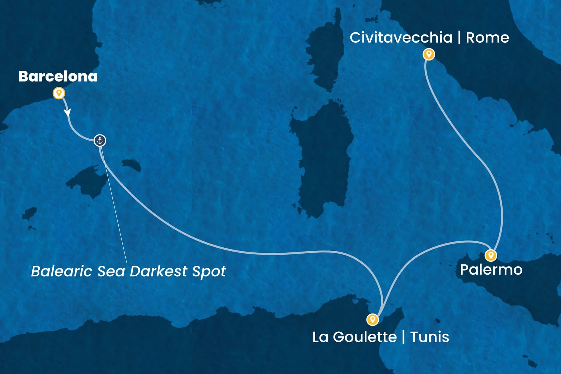 4 nights cruise on Costa Pacifica 
from 🇪🇸 Barcelona to 🇮🇹 Civitavecchia 