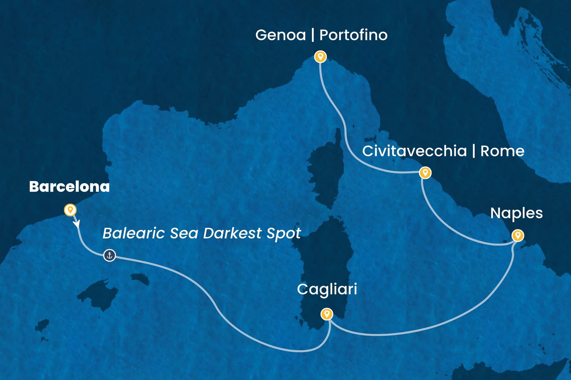 5 nights cruise on Costa Toscana 
from 🇪🇸 Barcelona to 🇮🇹 Genoa 