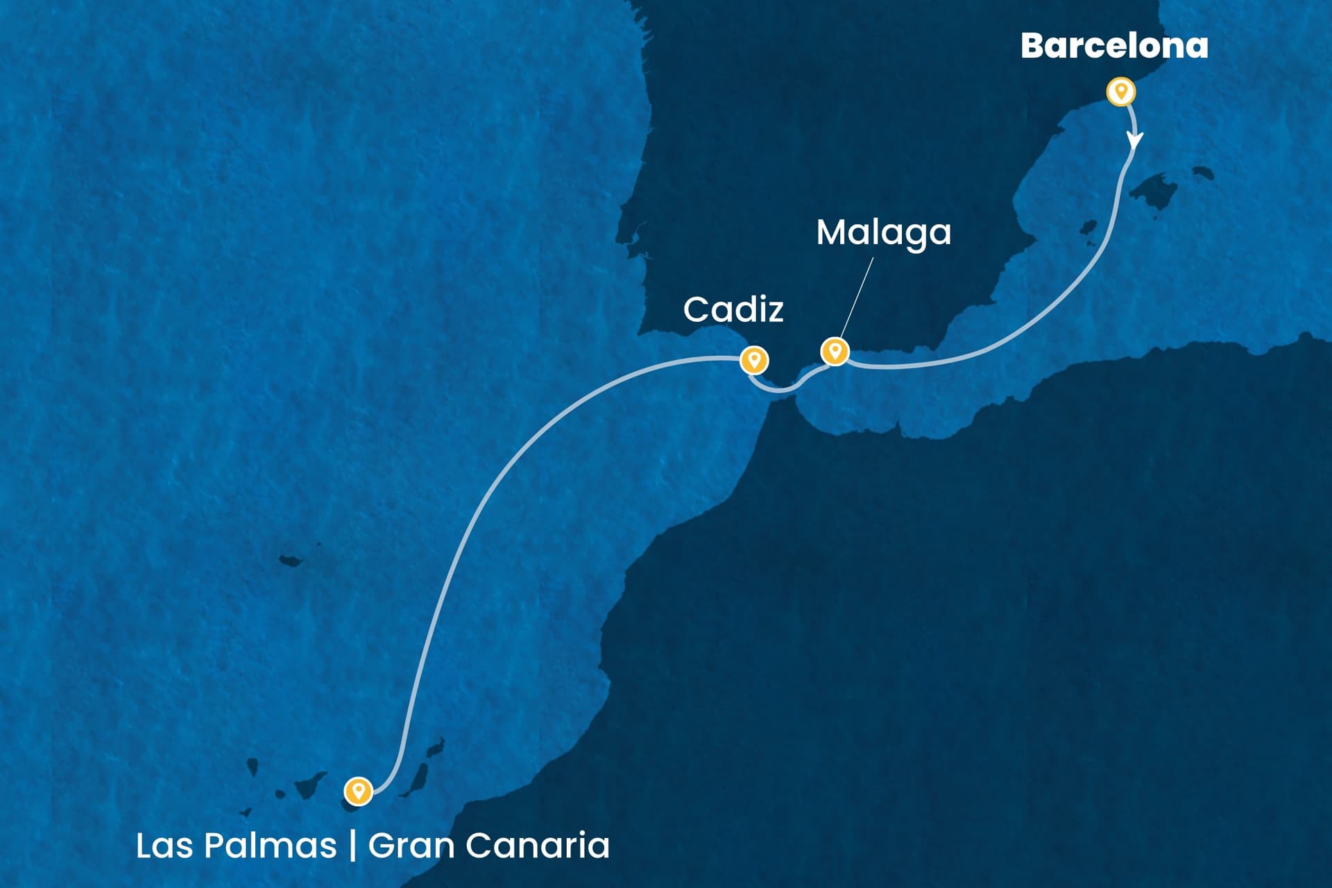 5 nights cruise on Costa Smeralda 
from 🇪🇸 Barcelona to 🇪🇸 Las Palmas 