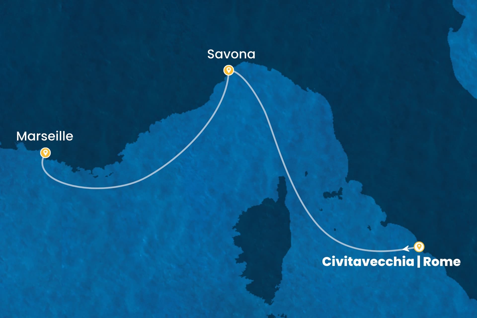2 nights cruise on Costa Pacifica 
from 🇮🇹 Civitavecchia to 🇫🇷 Marseille 