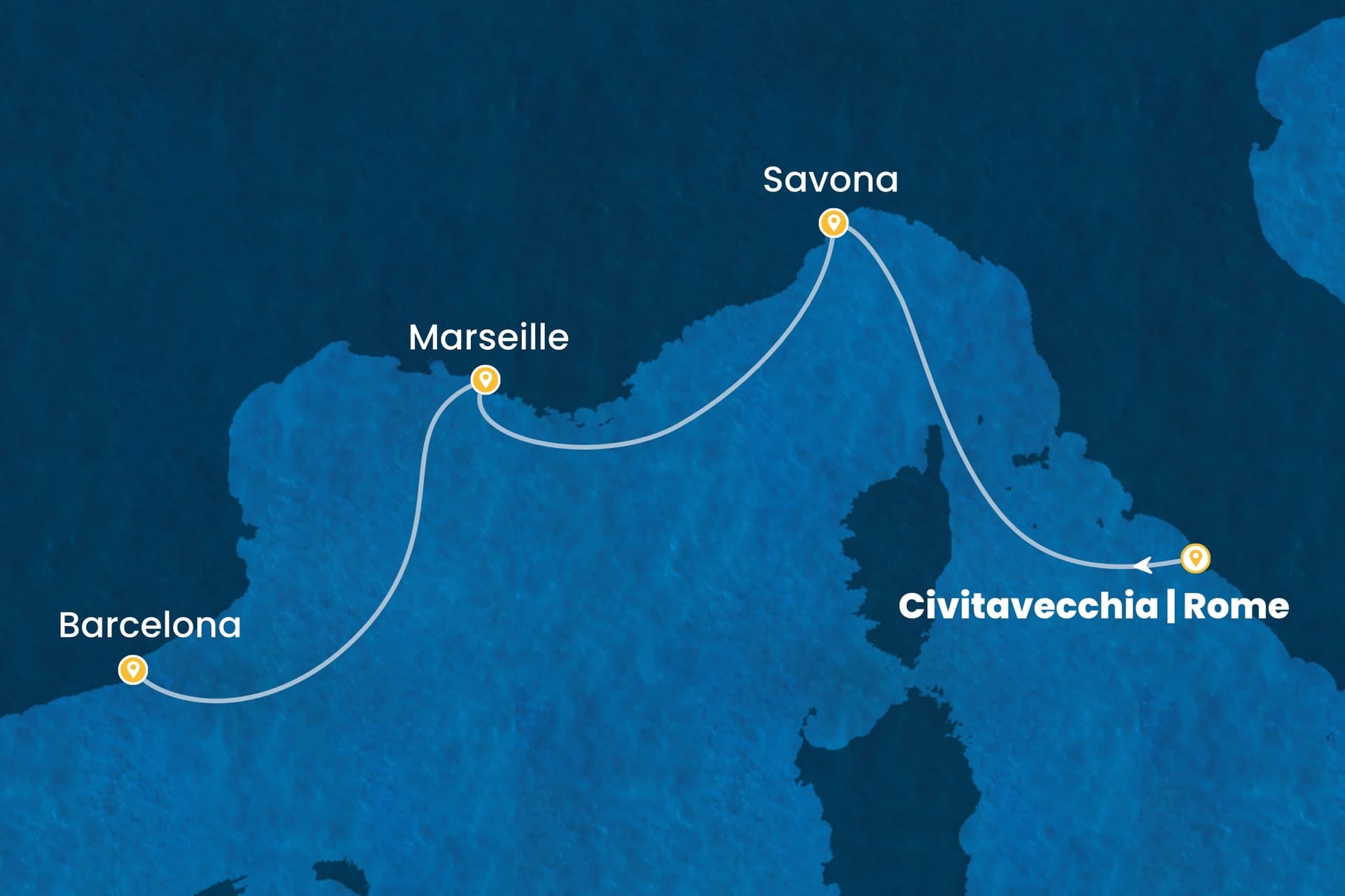 3 nights cruise on Costa Pacifica 
from 🇮🇹 Civitavecchia to 🇪🇸 Barcelona 