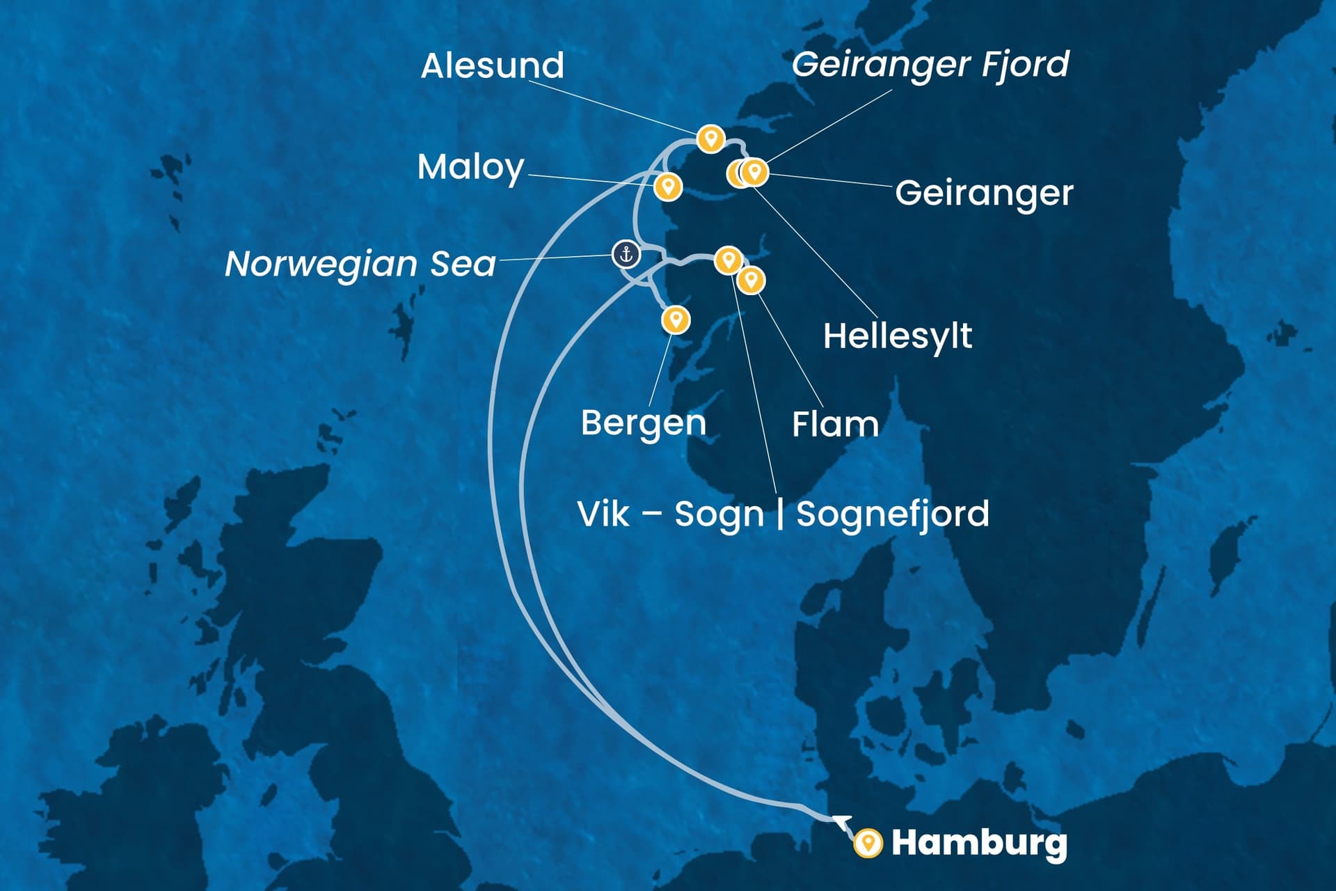 9 nights North European cruise on Costa Favolosa 
from 🇩🇪 Hamburg 