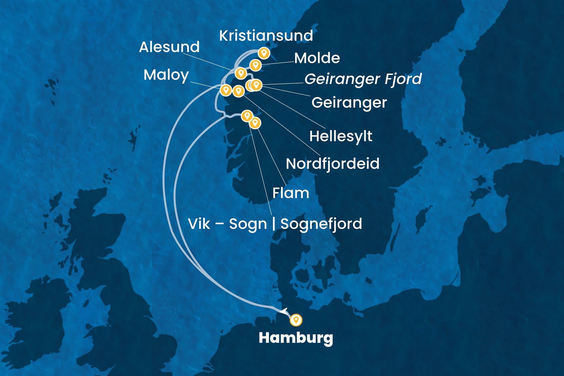 11 nights North European cruise on Costa Favolosa 
from 🇩🇪 Hamburg 