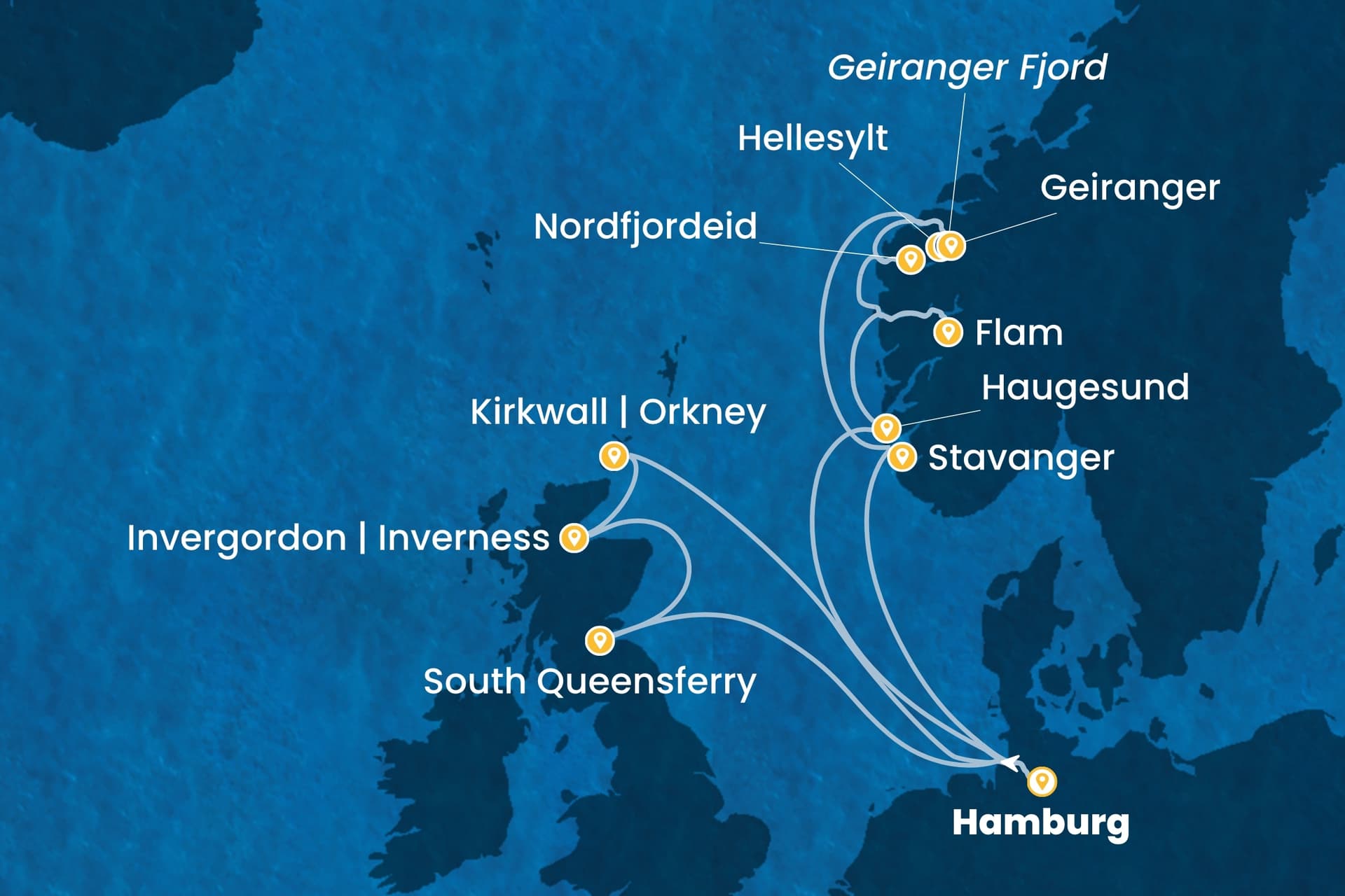15 nights North European cruise on Costa Favolosa 
from 🇩🇪 Hamburg 