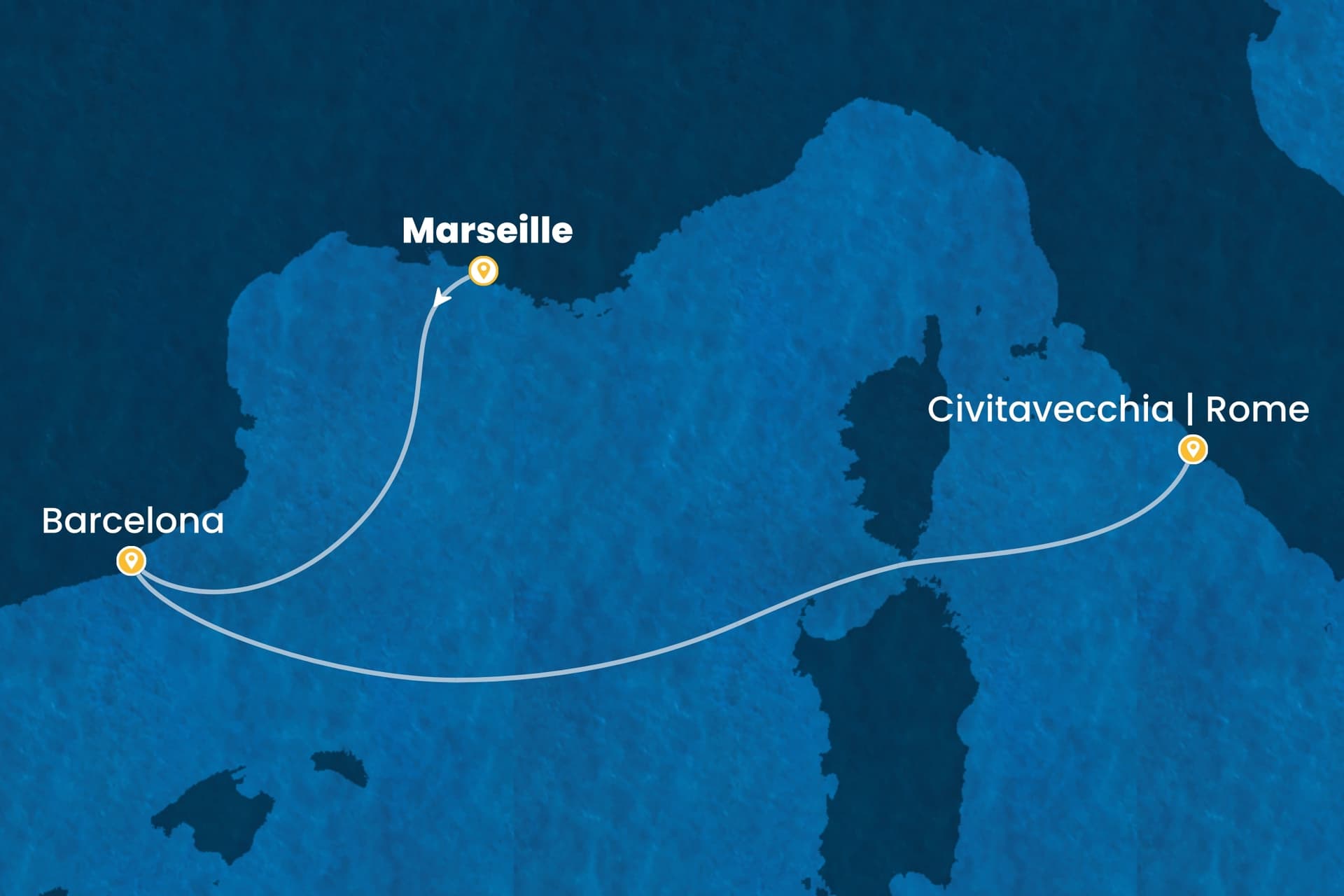 3 nights cruise on Costa Smeralda
from ๐ซ๐ท Marseille to ๐ฎ๐น Civitavecchia