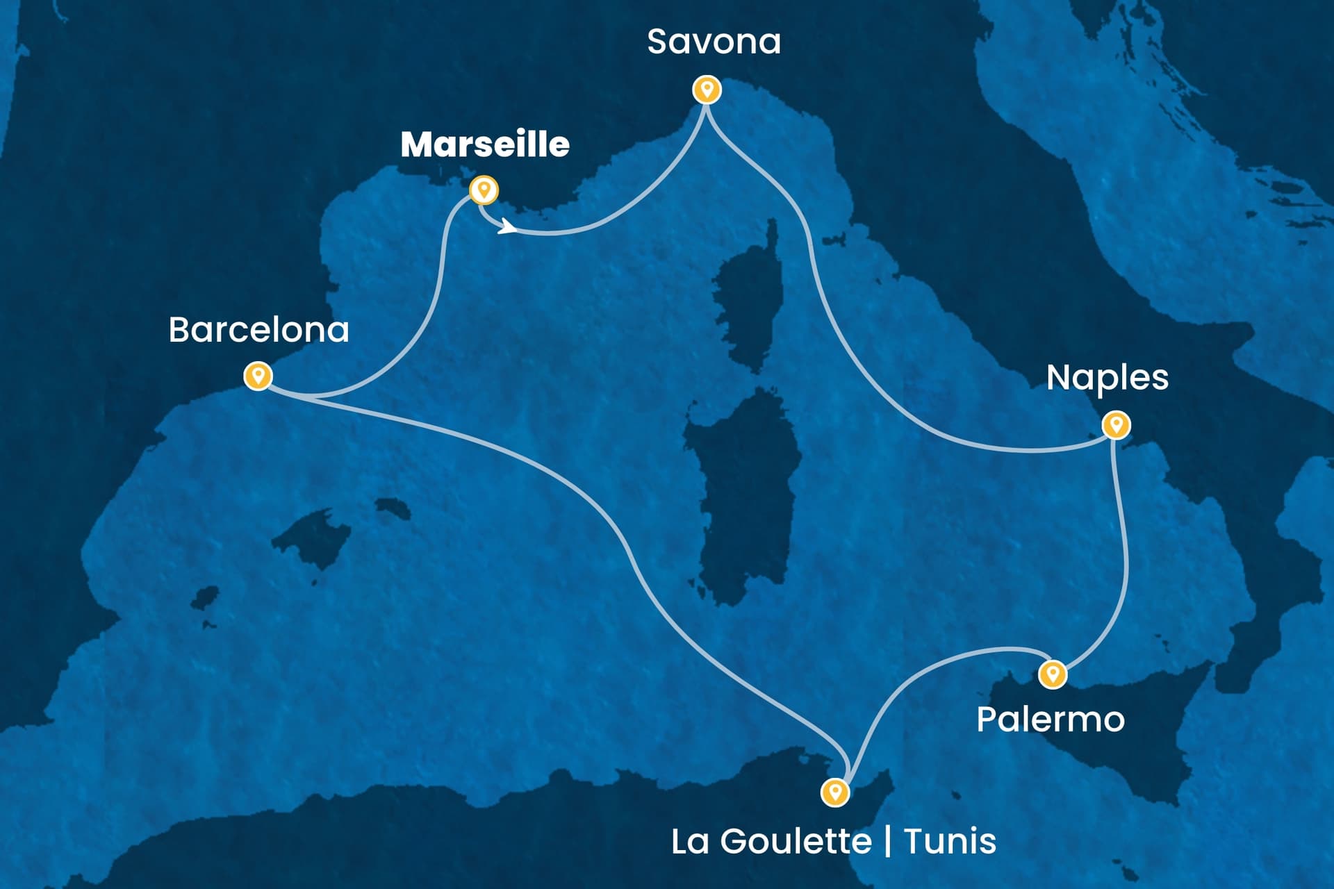7 nights cruise on Costa Pacifica 
from 🇫🇷 Marseille 
