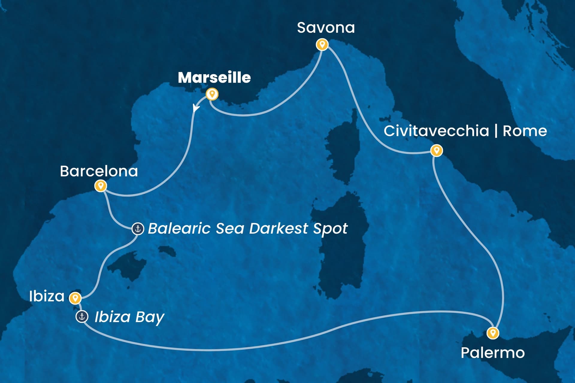 7 nights cruise on Costa Smeralda 
from 🇫🇷 Marseille 