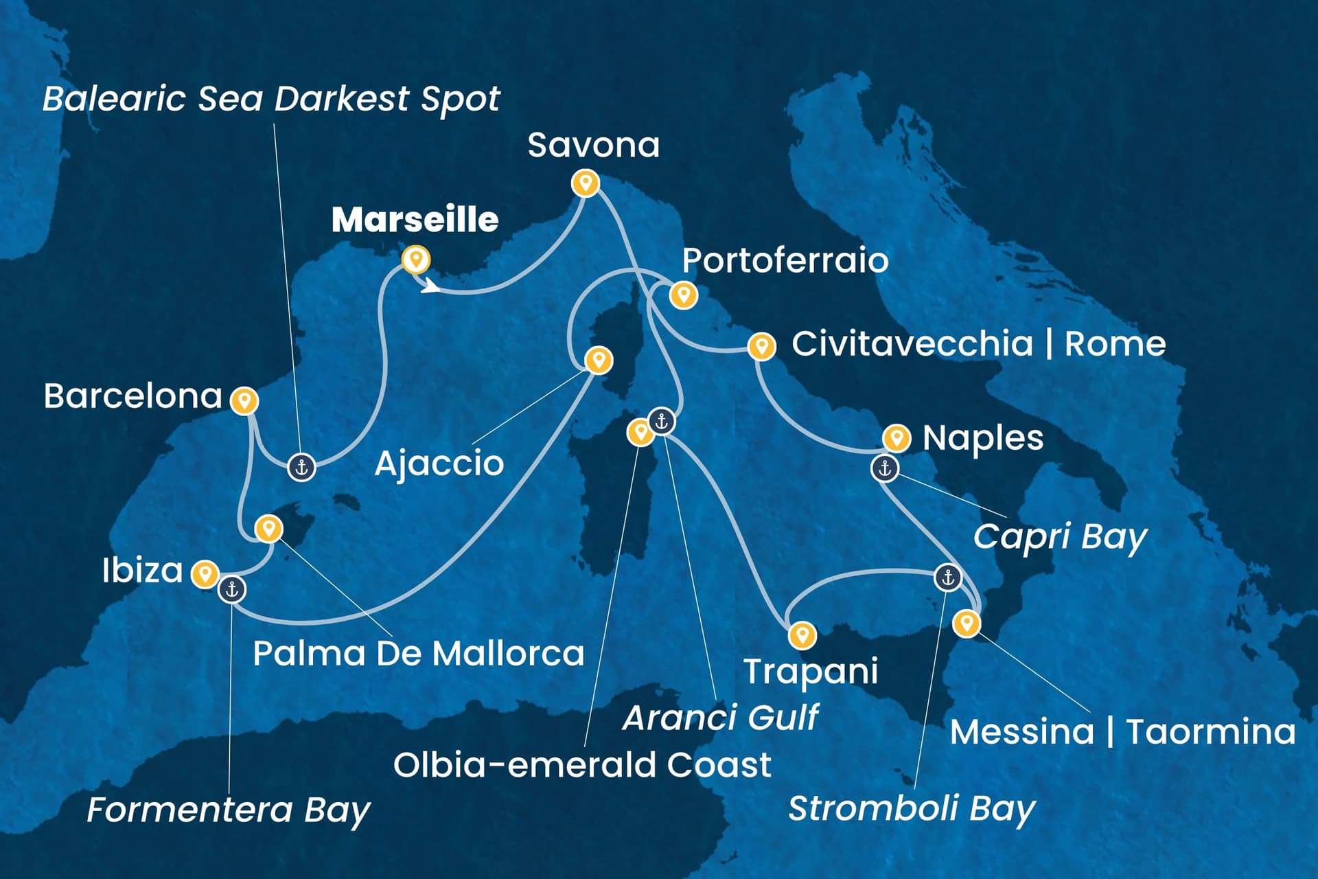 14 nights cruise on Costa Favolosa 
from 🇫🇷 Marseille 