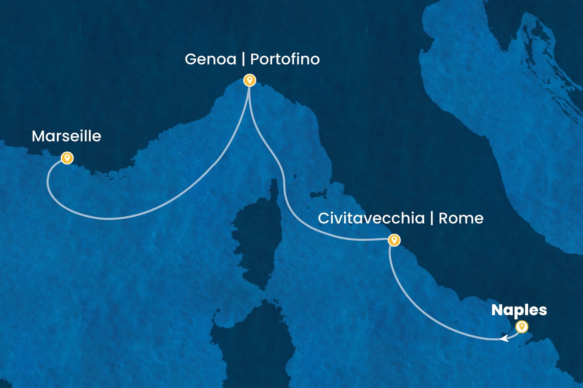 3 nights cruise on Costa Toscana
from ๐ฎ๐น Naples to ๐ซ๐ท Marseille