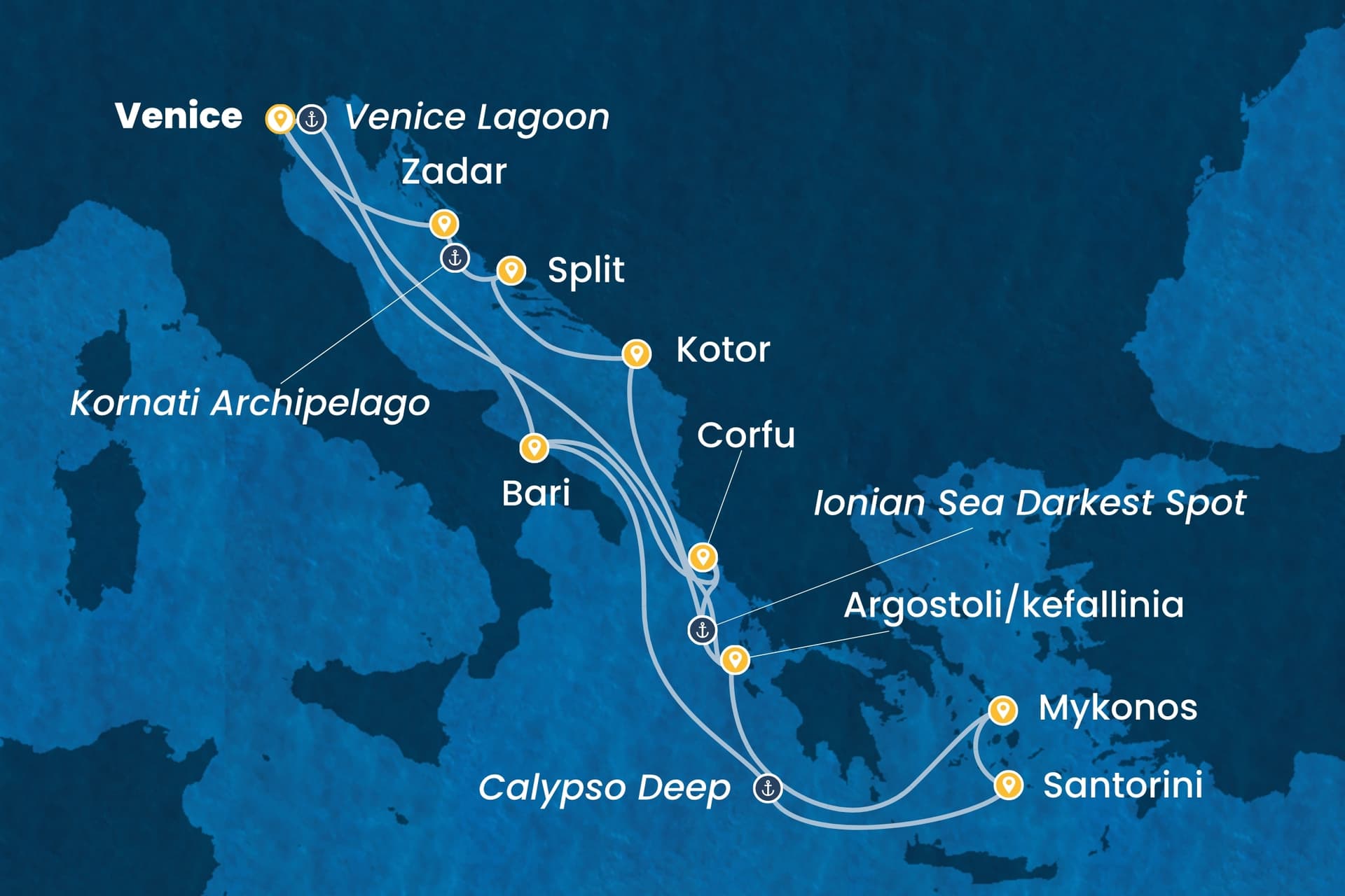 14 nights cruise on Costa Deliziosa 
from 🇮🇹 Marghera 