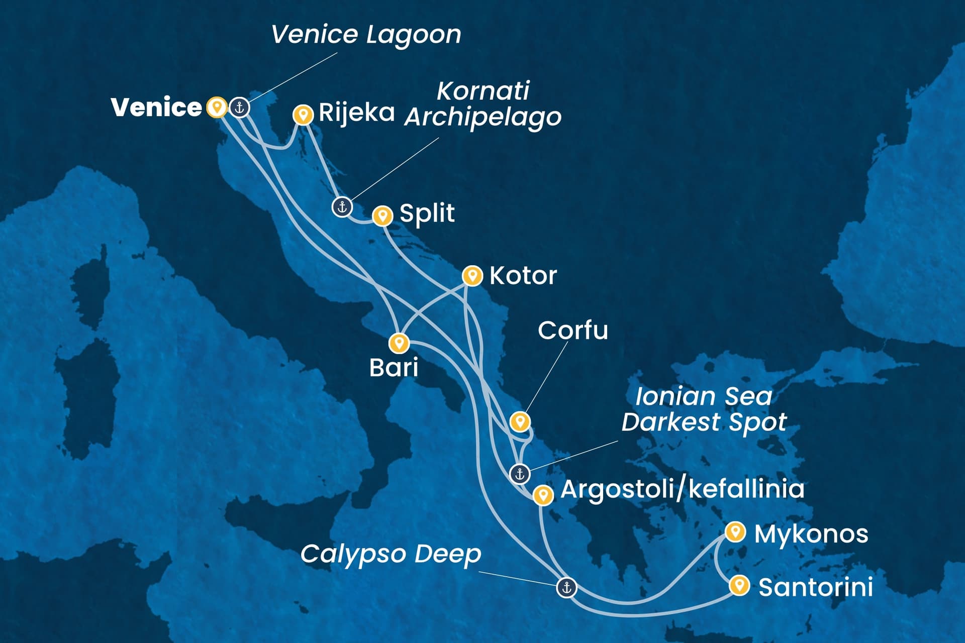 14 nights cruise on Costa Deliziosa 
from 🇮🇹 Marghera 