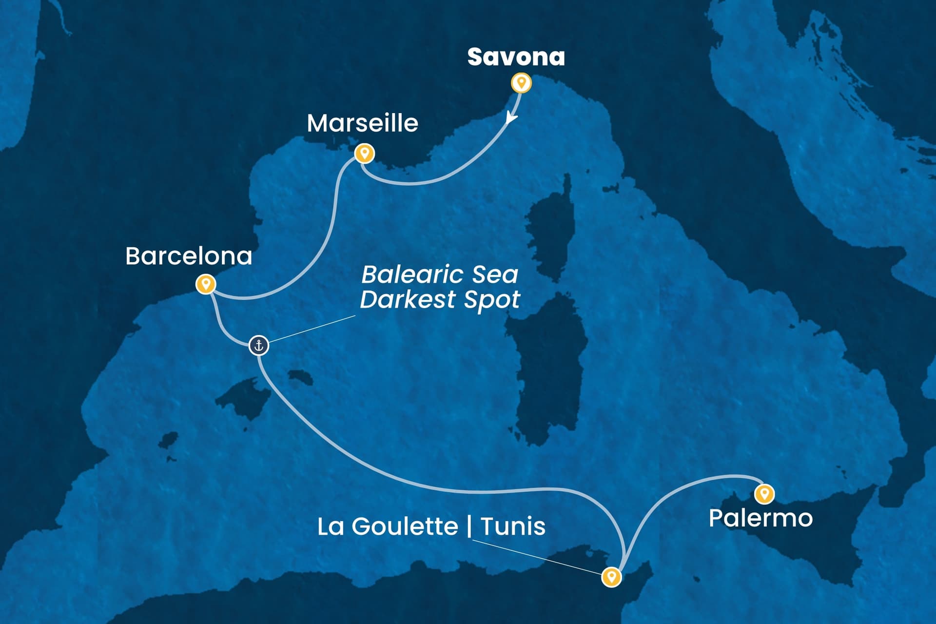 5 nights cruise on Costa Pacifica 
from 🇮🇹 Savona to 🇮🇹 Palermo 