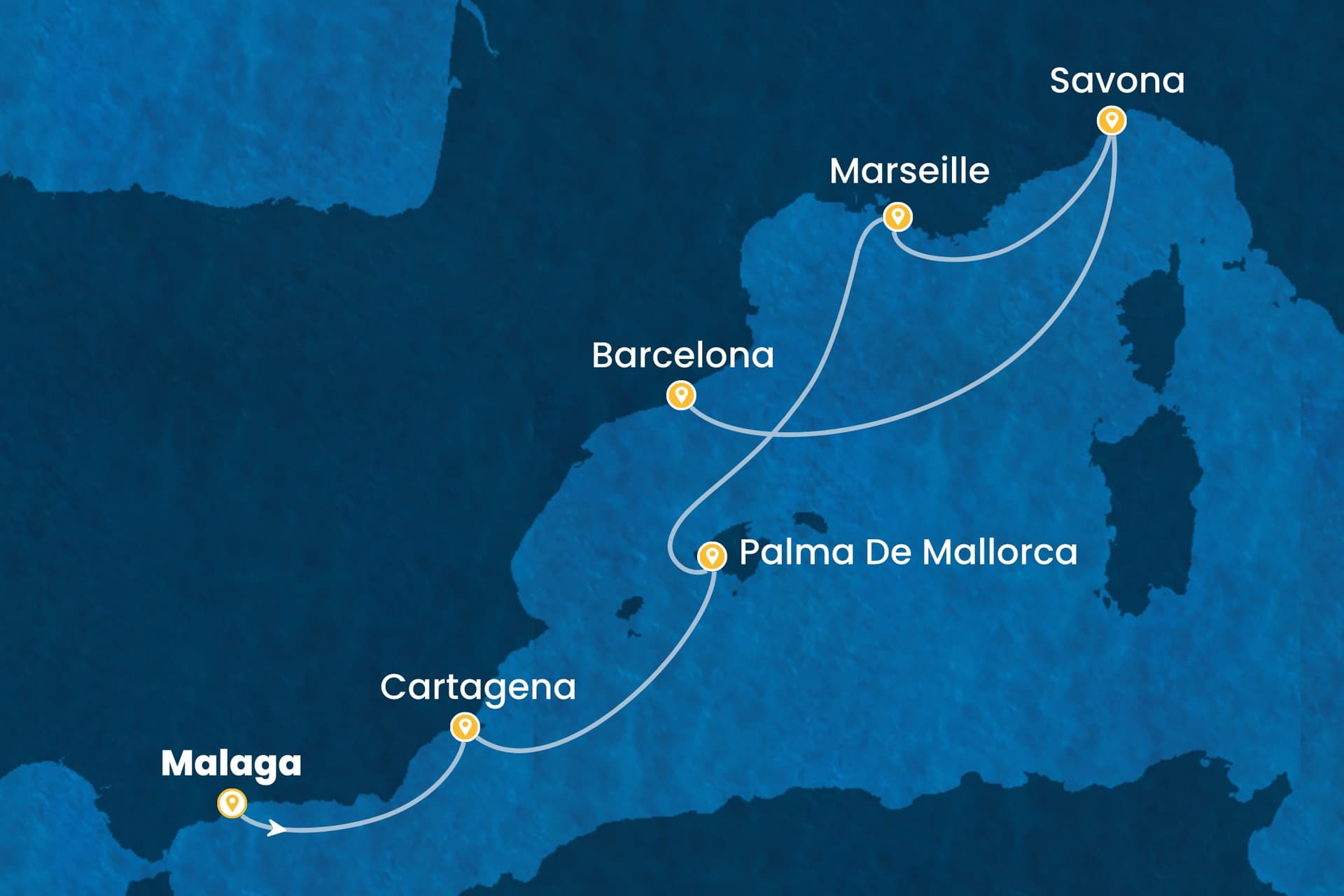 6 nights cruise on Costa Diadema 
from 🇪🇸 Málaga to 🇪🇸 Barcelona 