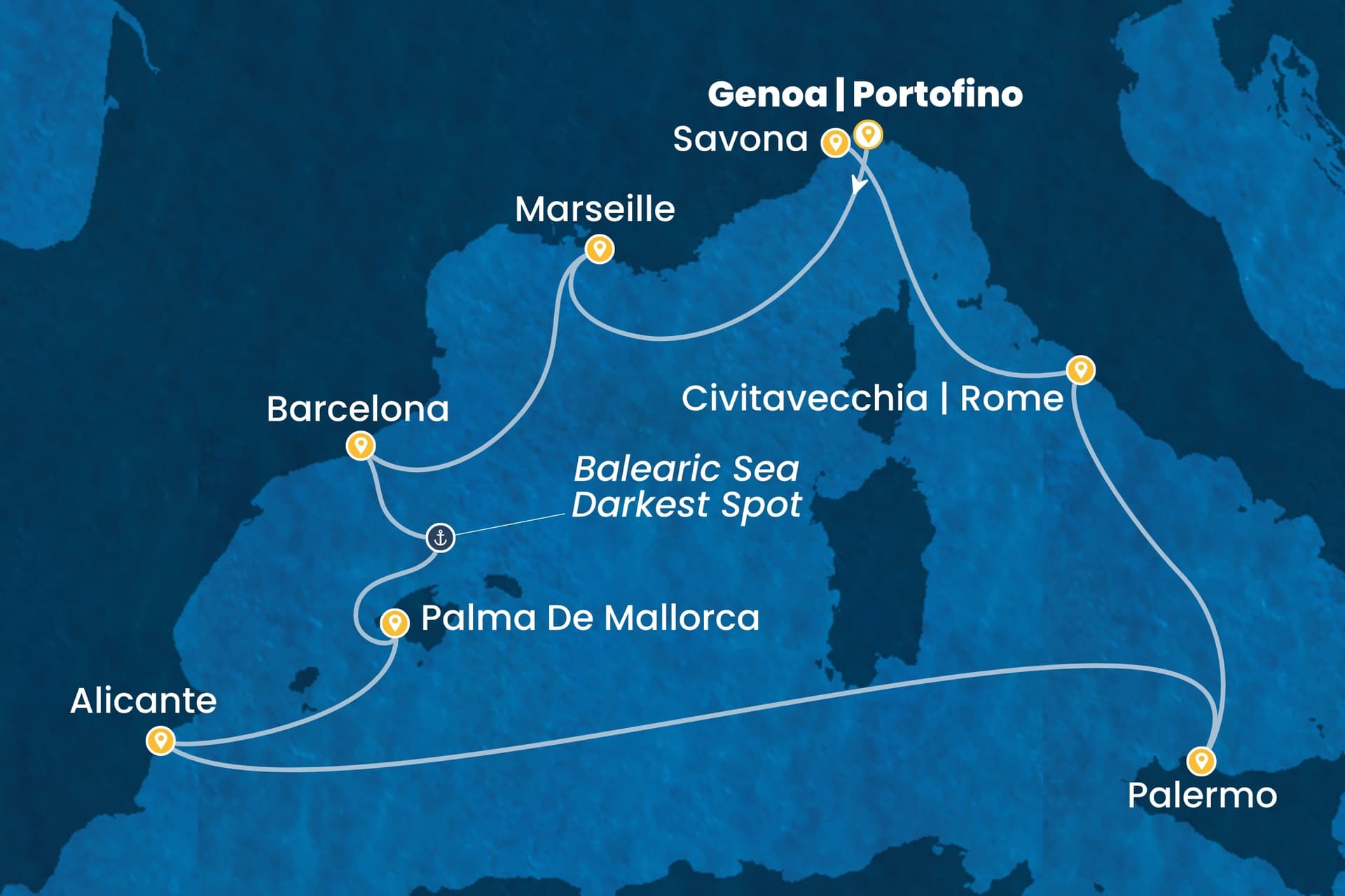 8 nights cruise on Costa Toscana 
from 🇮🇹 Genova to 🇮🇹 Savona 