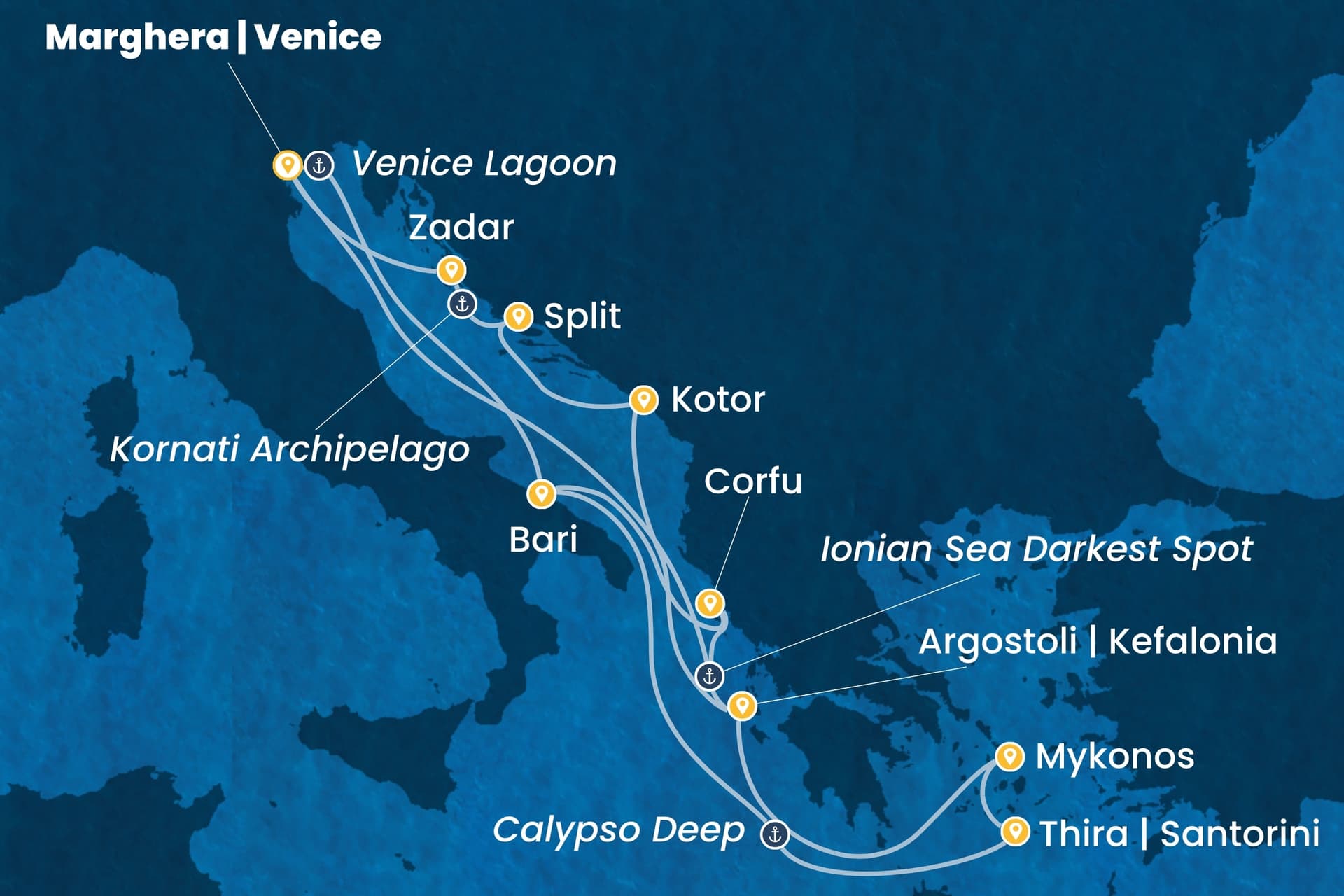 14 nights cruise on Costa Deliziosa 
from 🇮🇹 Marghera 